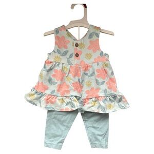Floral Baby blouse with Leggings
